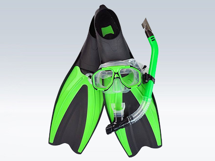 潜水镜 全干式呼吸管 面镜 脚蹼 浮浅装备 浮潜三套装