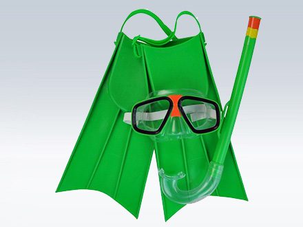 潜水镜 全干式呼吸管 面镜 脚蹼 浮浅装备 浮潜三套装