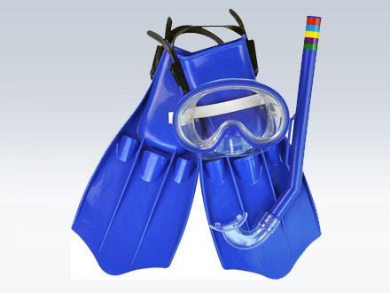 潜水镜 全干式呼吸管 面镜 脚蹼 浮浅装备 浮潜三套装